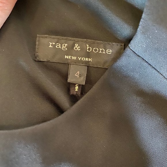 rag & bone textured top black with gold zip - Picture 5 of 6